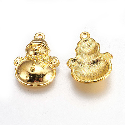 Tibetan Style Lovely Snowman Alloy Charms X-EA314Y-G-1