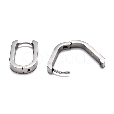 Tarnish Resistant 304 Stainless Steel Huggie Hoop Earrings STAS-J033-11C-P-1