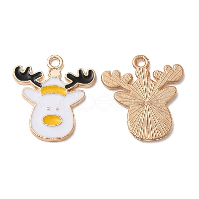 Christmas Light Gold Tone Alloy Enamel Pendants ENAM-M059-03KCG-02-1