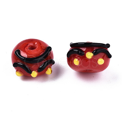 Handmade Bumpy Lampwork Beads LAMP-S194-006B-1