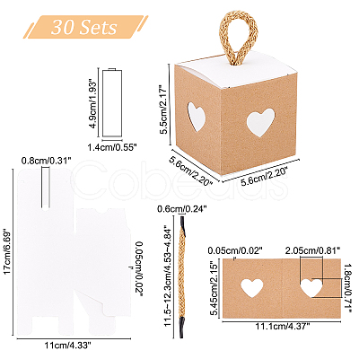 PandaHall Elite Retro Cardboard Gift Favor Boxes CON-PH0002-74B-1