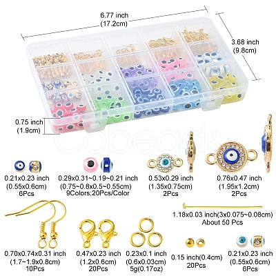 Evil Eye Theme DIY Earrings Jewelry Makings Kits DIY-FS0003-69-1