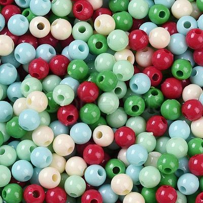 Opaque Acrylic Beads OACR-H118-07B-08-1