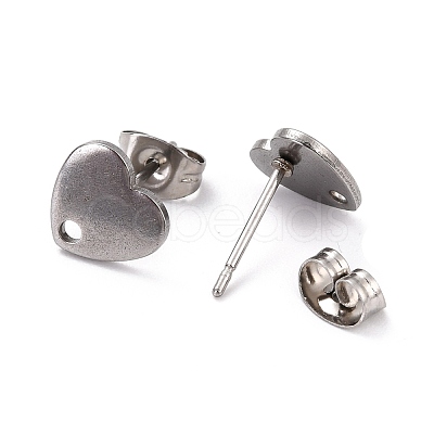 Non-Tarnish 304 Stainless Steel Stud Earring Findings STAS-I183-07A-07P-1