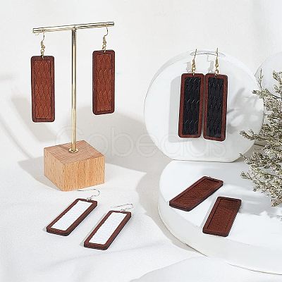 Olycraft DIY Rectangle Dangle Earring Making Kit DIY-OC0009-48-1