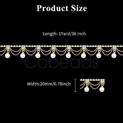 Glass Rhinestone Cup Chains CH-WH0014-01G-1