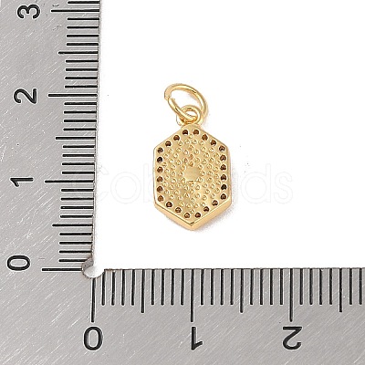 Brass Micro Pave Clear Cubic Zirconia Pendants KK-E111-31H-G-1