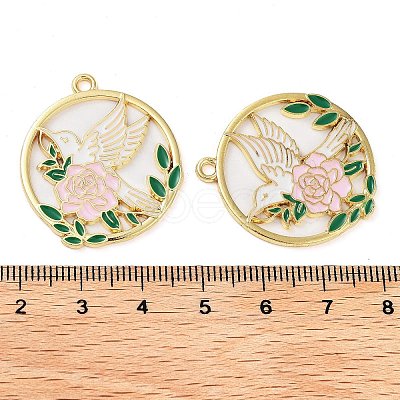 Rack Plating Alloy Enamel Pendants FIND-Q099-04A-01-1