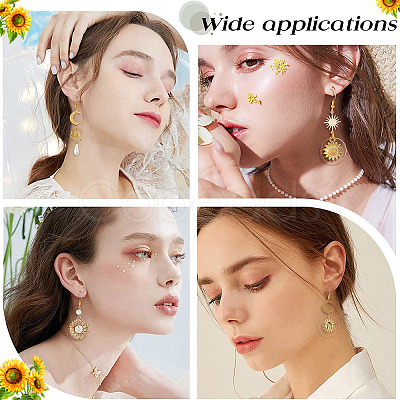 SUNNYCLUE DIY Sunflower Earring Making Kit DIY-SC0020-30-1