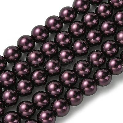 Eco-Friendly Grade A Glass Pearl Beads HY-J002-8mm-HX042-1