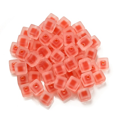 Frosted Acrylic European Beads OACR-G012-14-1