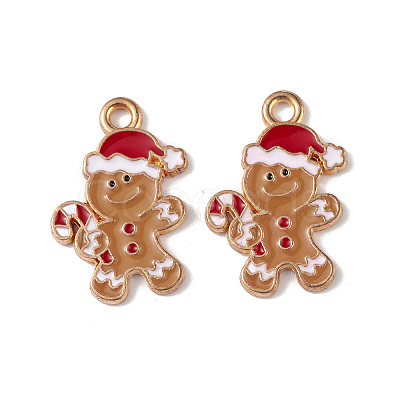 Christmas Alloy Enamel Pendants X-ENAM-M056-09KCG-1