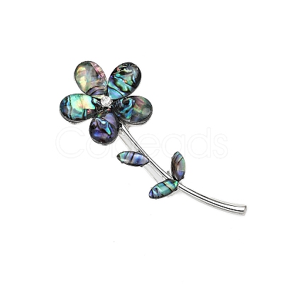 Abalone Shell Flower of Life Brooch PW-WG0AE00-01-1