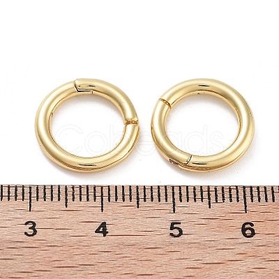 Rack Plating Brass Spring Ring Clasps KK-G512-09A-G-1