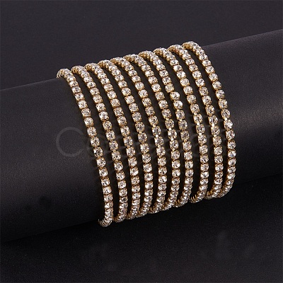 Brass Rhinestone Strass Chains CHC-T001-SS14-01C-1