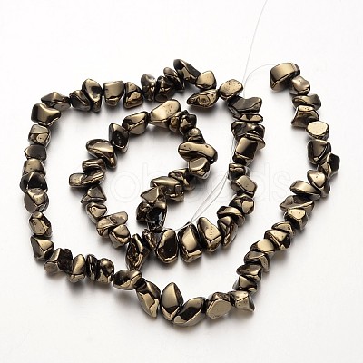 Electroplate Non-magnetic Synthetic Hematite Beads Strands G-F300-06-06-1