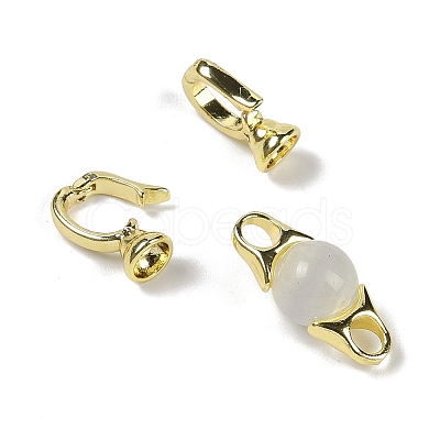 Cat Eye with Brass Fold Over Clasps G-G141-03G-08-1