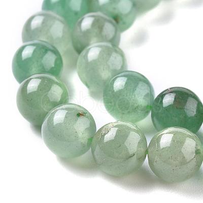 Natural Green Aventurine Beads Strands G-Q462-8mm-20A-1