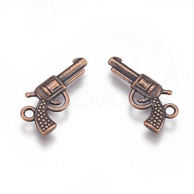 Zinc Alloy Gun Necklace Pendant EA9073Y-R-1