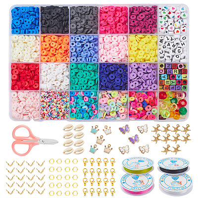 DIY Polymer Clay Beads Jewelry Set Making Kit DIY-YW0004-47-1