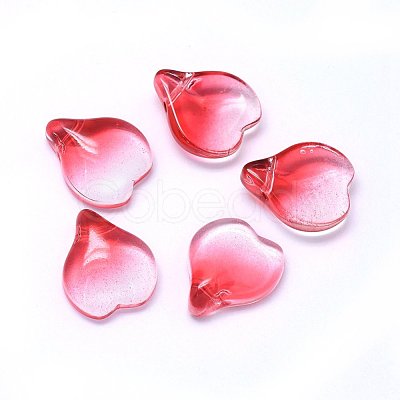 Transparent Glass Charms GLAA-H016-02B-14-1