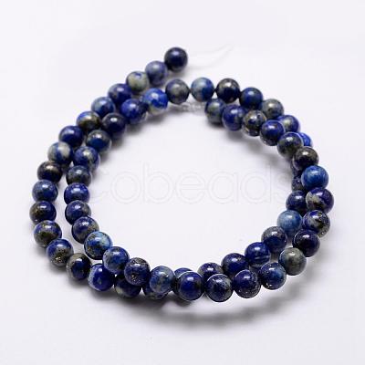 Natural Lapis Lazuli Beads Strands G-A163-07-8mm-1