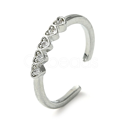 Bass Micro Pave Cubic Zirconia Ring RJEW-Z033-15B-1