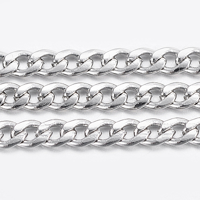 Tarnish Resistant 304 Stainless Steel Curb Chains CHS-H016-01P-10M-1