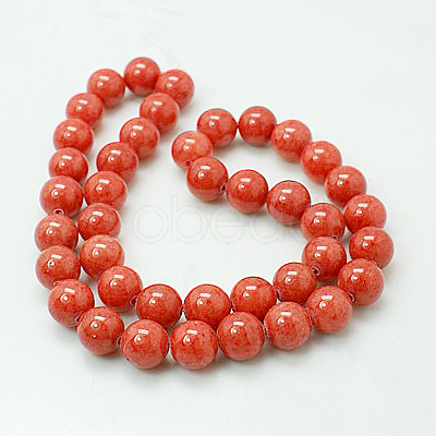 Natural Mashan Jade Round Beads Strands G-D263-6mm-XS03-1