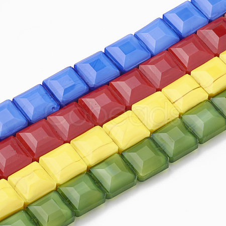 Opaque Solid Color Glass Beads Strands GLAA-N032-08N-1