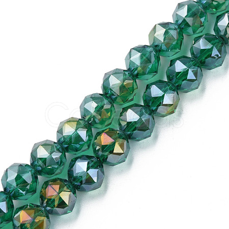 Electroplate Transparent Glass Beads Strands EGLA-N002-34B-G05-1
