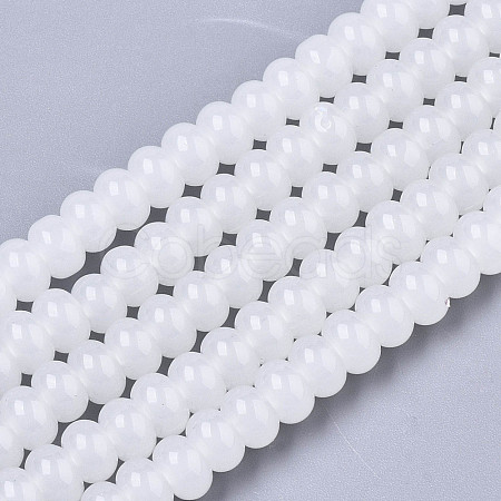 Imitation Jade Glass Beads Strands X-GLAA-R217-03-B04-1