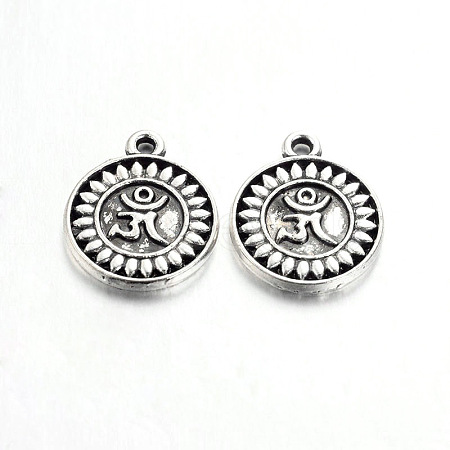 Tibetan Style Alloy Pendants TIBEP-5446-AS-LF-1