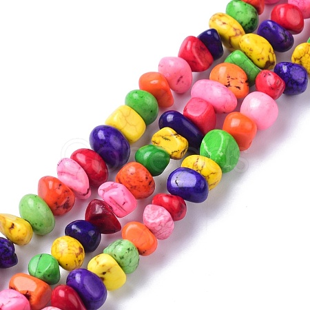 Natural Magnesite Beads Strands TURQ-P001-02A-01-1