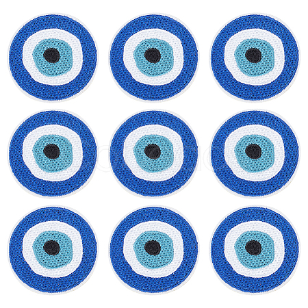 Evil Eye Pattern Cloth Computerized Embroidery Iron On/Sew On Patches PATC-WH0011-14-1