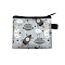 Rectangle Printed Polyester Wallet Zipper Purse, for Kechain, Card Storage, Rocket, 11x13.5cm