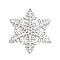 Iron Filigree Joiners, Etched Metal Embellishments, Snowflake, Platinum, 45x39x1mm, Hole: 1.2mm & 1.8mm