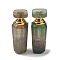 Natural Fluorite Dropper Perfume Bottles, with Golden Tone 304 Stainless Steel Findings, SPA Aromatherapy Essemtial Oil Empty Bottle, 2.2~2.35x2.2~2.35x6.9~7cm