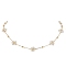 Imitated Pearl Acrylic Beads Necklace, Brass Cable Chains, Golden, 17.05 inch(43.3cm)