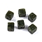 Acrylic Bead, Imitation Jade, Cube, Dark Olive Green, 9x8x8mm, Hole: 2mm, 833pcs/500g