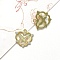 Butterfly Golden Alloy Pendants, with Hologram Resin & Resin Rhinestone, For DIY Jewelry Accessories, Clear AB, 17x17mm