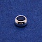 Brass Crimp Beads, Rondelle, Nickel Free, Silver Color Plated, 4x2mm, Hole: 2.5mm, about 500pcs/bag