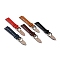 Leather Watch Bands, with 201 Stainless Steel Buckles, Adjustable Watch Bands, Mixed Color, 8.9~12.4x1.8~1.9x0.5cm, 2pcs/set