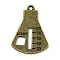 Tibetan Style Alloy Pendants, Lead Free & Cadmium Free, Beaker Shapes, Antique Bronze, 27.5x19.5x1.5mm, Hole: 1.5mm