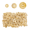 SUPERFINDINGS 420Pcs 3 Styles  Brass Spacer Beads, Long-Lasting Plated, Heishi Beads, Disc, Golden, 4~8x0.5~0.8mm, Hole: 1.2mm, 140pcs/style