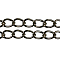 Soldered Iron Curb Chains, with Spool, Gunmetal, 6x4.5x0.8mm, about 301.83 Feet(92m)/roll