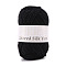 4-Ply Milk Cotton Polyester Yarn for Tufting Gun Rugs, Amigurumi Yarn, Crochet Yarn, for Sweater Hat Socks Baby Blankets, Black, 2mm, about 92.96 Yards(85m)/Skein