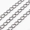 Brass Twisted Chains, Curb Chains, Soldered, with Spool, Oval, Lead Free & Cadmium Free, Gunmetal, 5x4x0.5mm, about 301.83 Feet(92m)/roll