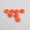 Opaque Acrylic Beads, Flower, Coral, 9x5mm, Hole: 2mm