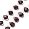 K9 Glass Beads Strands, Top Drilled, Faceted, Teardrop, Brown, 9x6x4mm, Hole: 0.9mm, about 40pcs/strand, 16.22''(41.2cm)